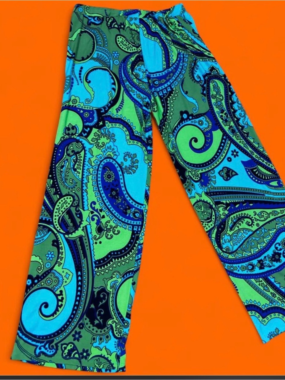 Groovy large paisley print women’s XL palazzo pants